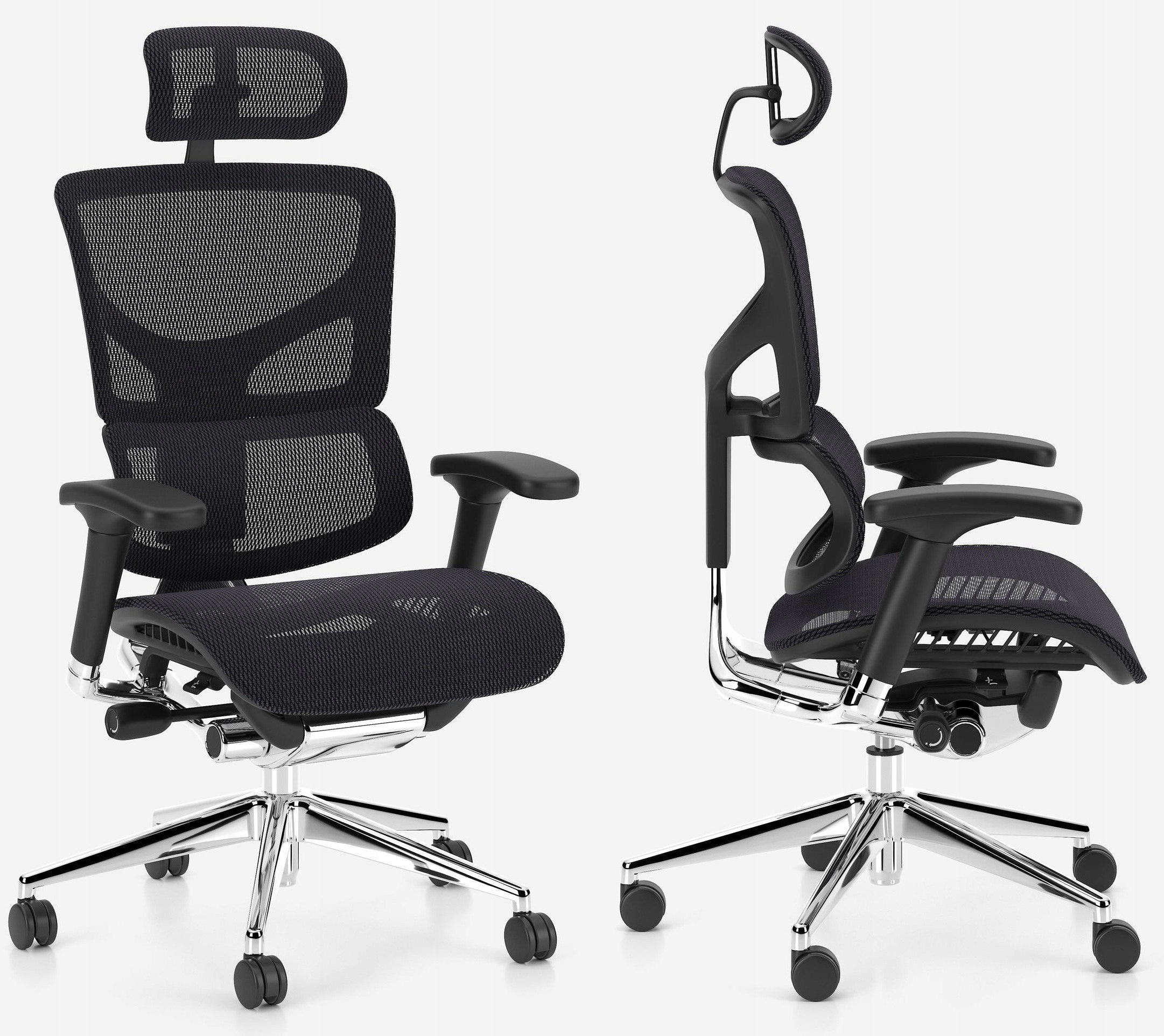 BLACK ERGONOMIC Office Chair Swivel Chair ERGO1 MESH HRT Nowy Styl