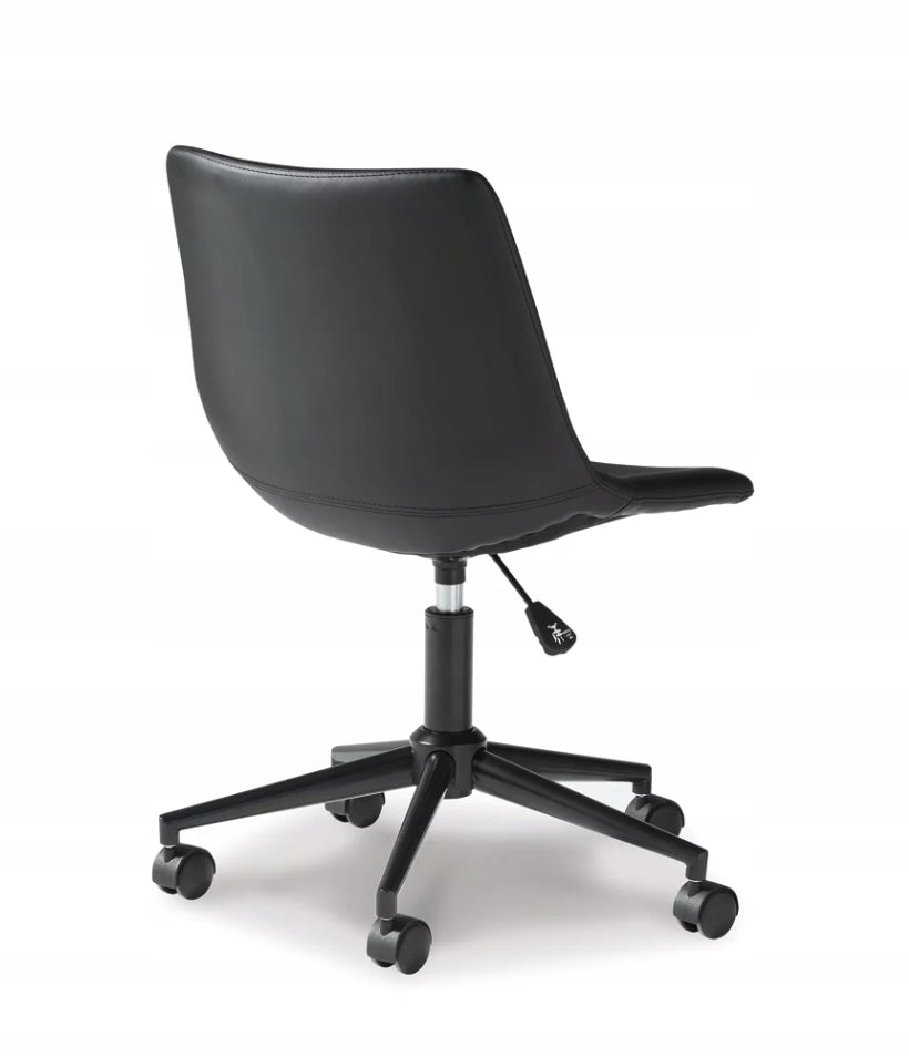 BLACK FAUX LEATHER SWIVEL OFFICE CHAIR Brand Ashley