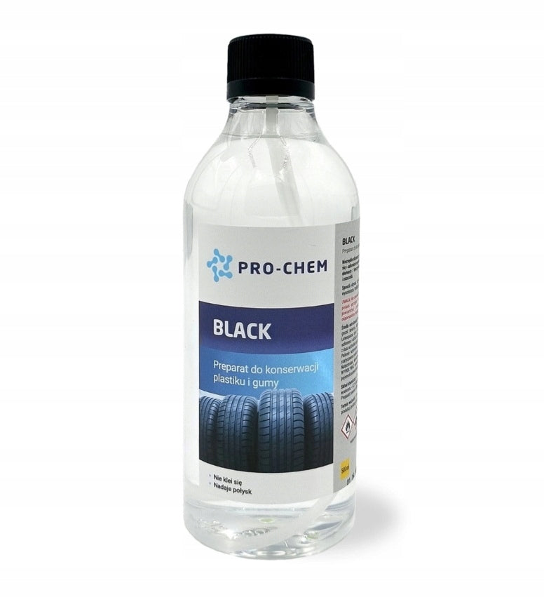 BLACK FOR MAINTENANCE PLASTIC AND RUBBER PRO-CHEM 500ml POLISHES Packaging status original
