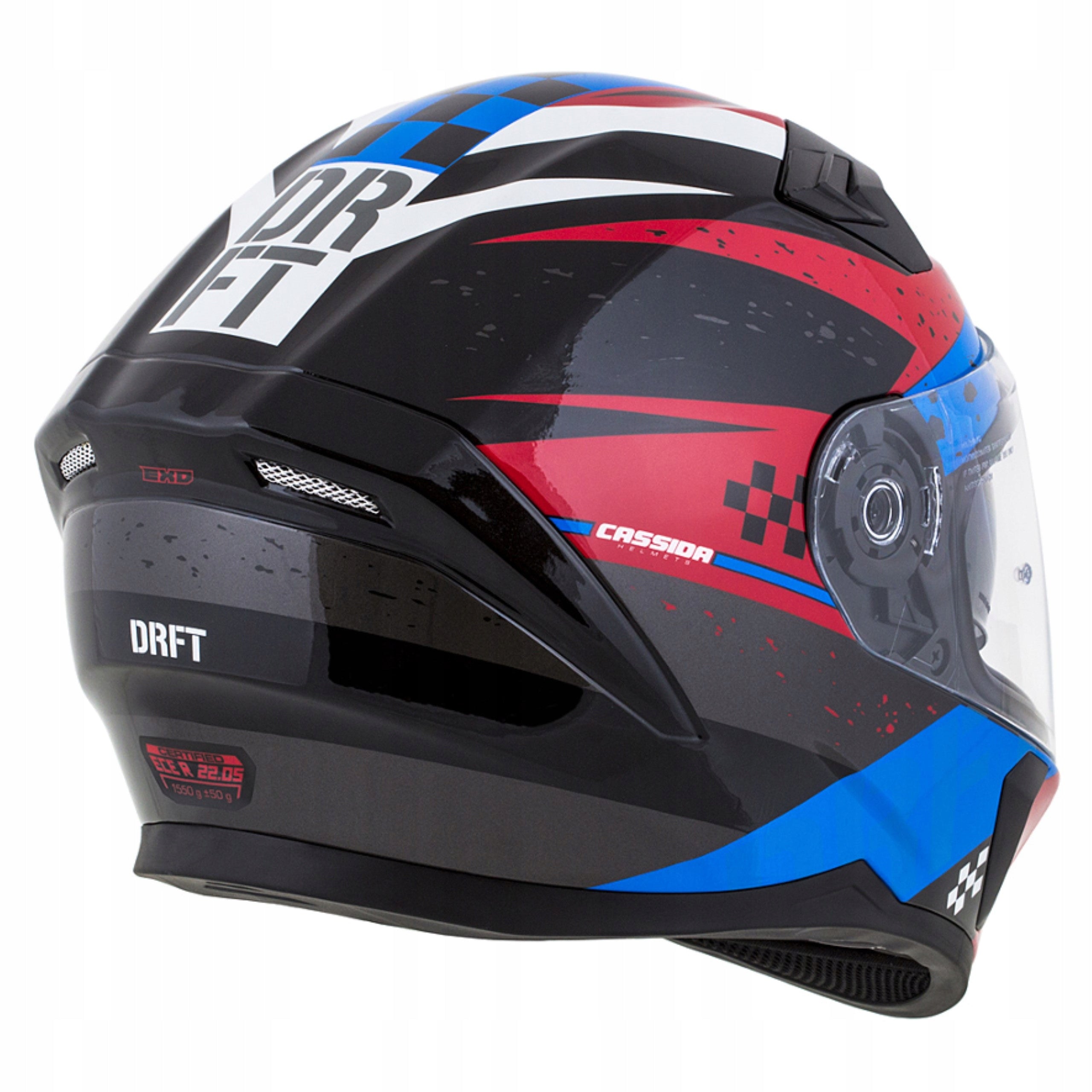 + BLACK GLASS MOTORCYCLE HELMET CASSIDA 3 DRFT XS EAN (GTIN) 8596303090937