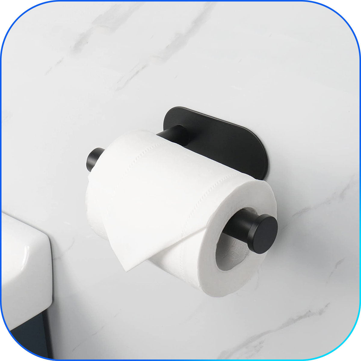 BLACK HOLDER TOILET PAPER HANGER WALL SELF-ADHESIVE LOFT Manufacturer code MBG2197