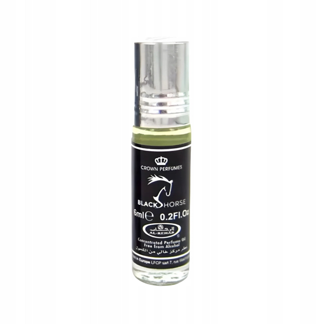 BLACK HORSE Perfumed Oil 6ml Al Rehab Fresh Herbal Fragrance For Him