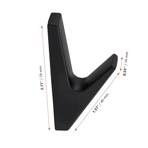 BLACK MATTE ALUMINUM WALL HOOKS FOR TOWEL CLOTHES 10 PCS Manufacturer code Nieoznaczona