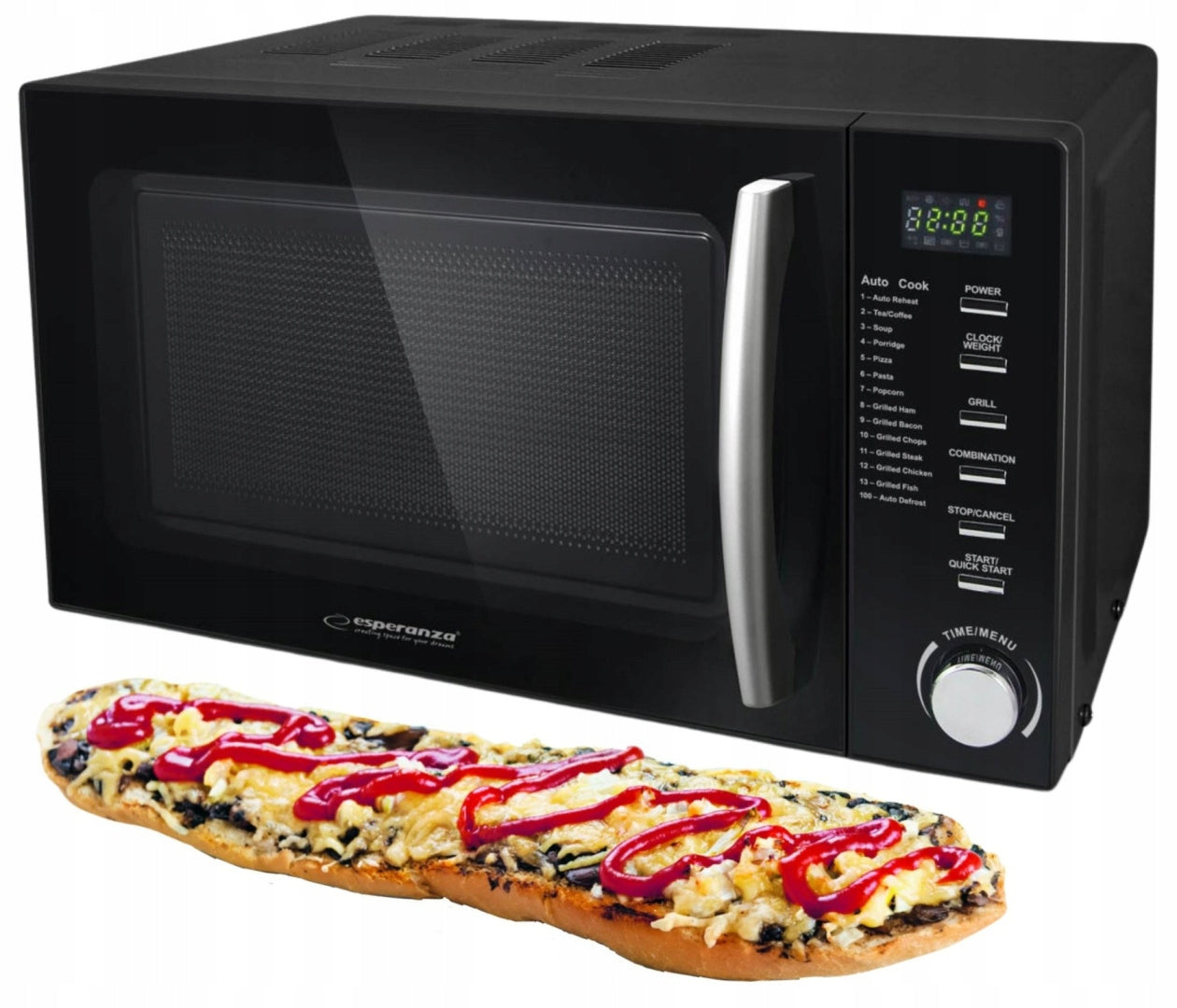 BLACK MICROWAVE OVEN MICROWAVE STRONG 20L 700W