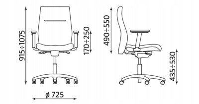 BLACK Office chair ORLANDO Nowy Styl up to 150 kg Kind rotary