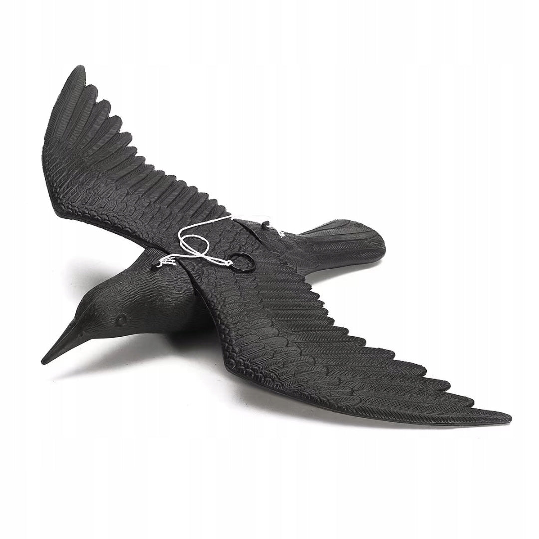 BLACK RAVEN IN FLIGHT BIRD REPELLENT PIGEON STARLINGS BALCONY HIGH QUALITY Manufacturer code Korbi CZARNY KRUK W LOCIE ODSTRASZACZ PTAKÓW