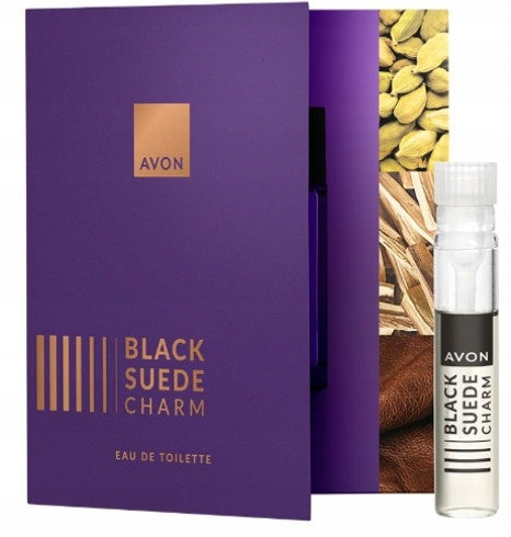 BLACK SUEDE SECRET TOUCH CHARM DARK Avon 5 samples mix Manufacturer code 14985