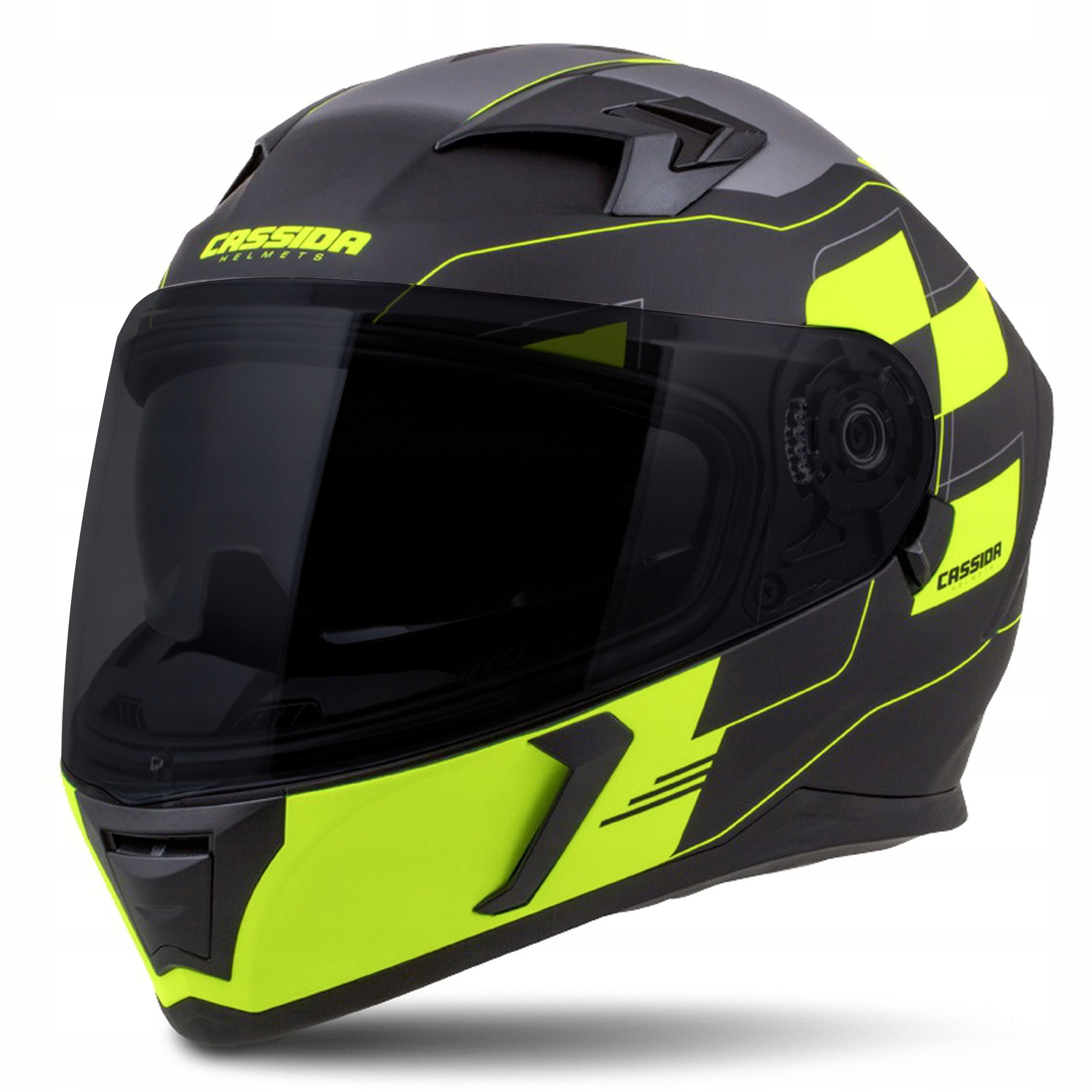 + BLACK WINDOW MOTORCYCLE HELMET CASSIDA 3.0 NEW XL