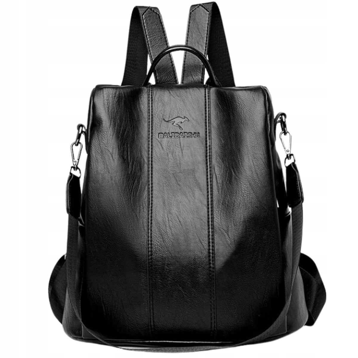BLACK WOMEN'S BACKPACK CITY ROOMY WATERPROOF Stylish LIGHTWEIGHT SCHOOL 2in1