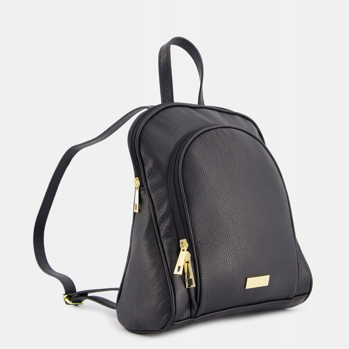 BLACK WOMEN'S BACKPACK VENEZIA MADE OF NATURAL LEATHER Packaging status original