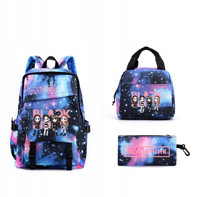 BLACKPINK SCHOOL SET BACKPACK BAG PENCIL CASE high quality Manufacturer code tu6ufghtyhfg