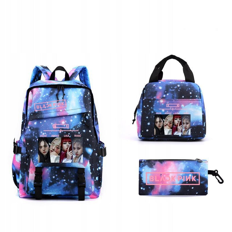 BLACKPINK SCHOOL SET BACKPACK BAG PENCIL CASE high quality Manufacturer code tu6ufghtyhfg