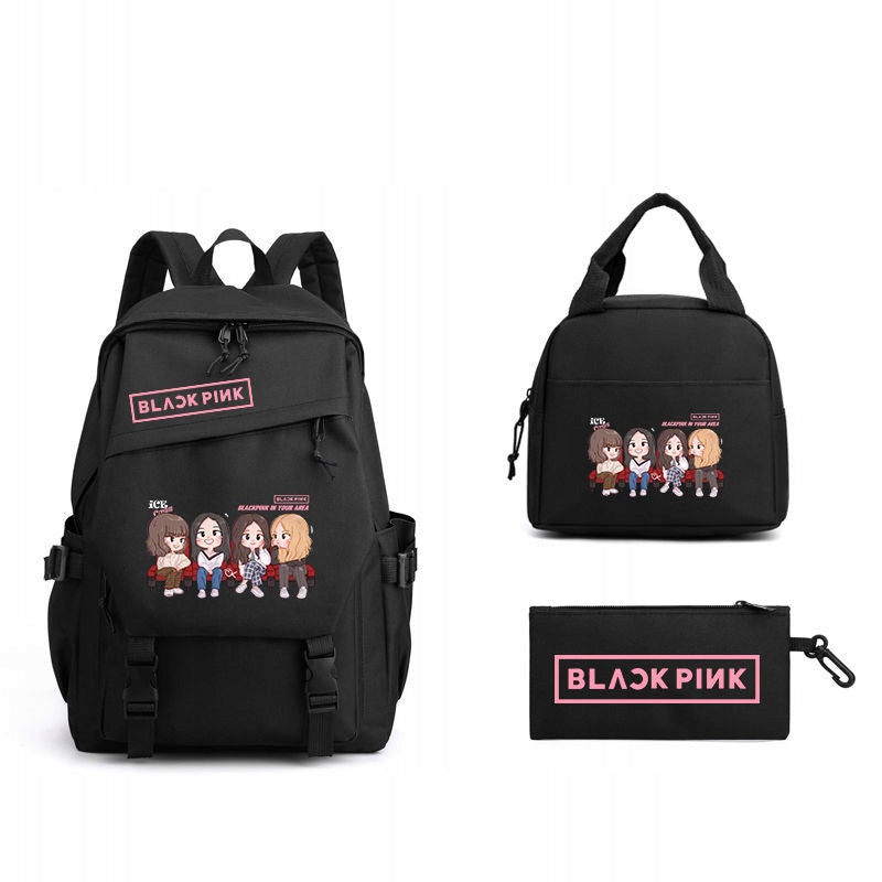 BLACKPINK SCHOOL SET BACKPACK BAG PENCIL CASE high quality