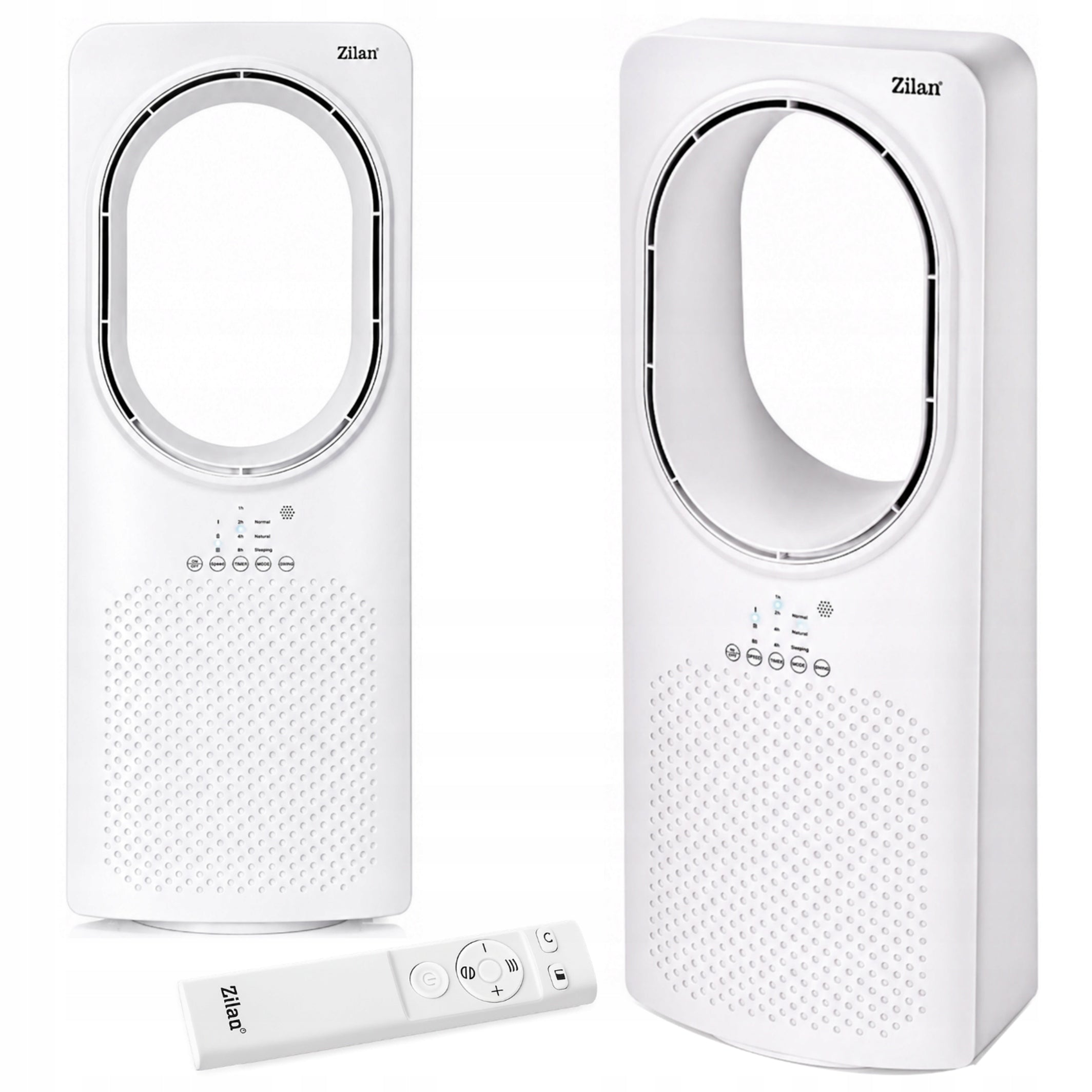 BLADELESS COLUMN FAN WHITE QUIET TOUCH PANEL + 50W REMOTE CONTROL