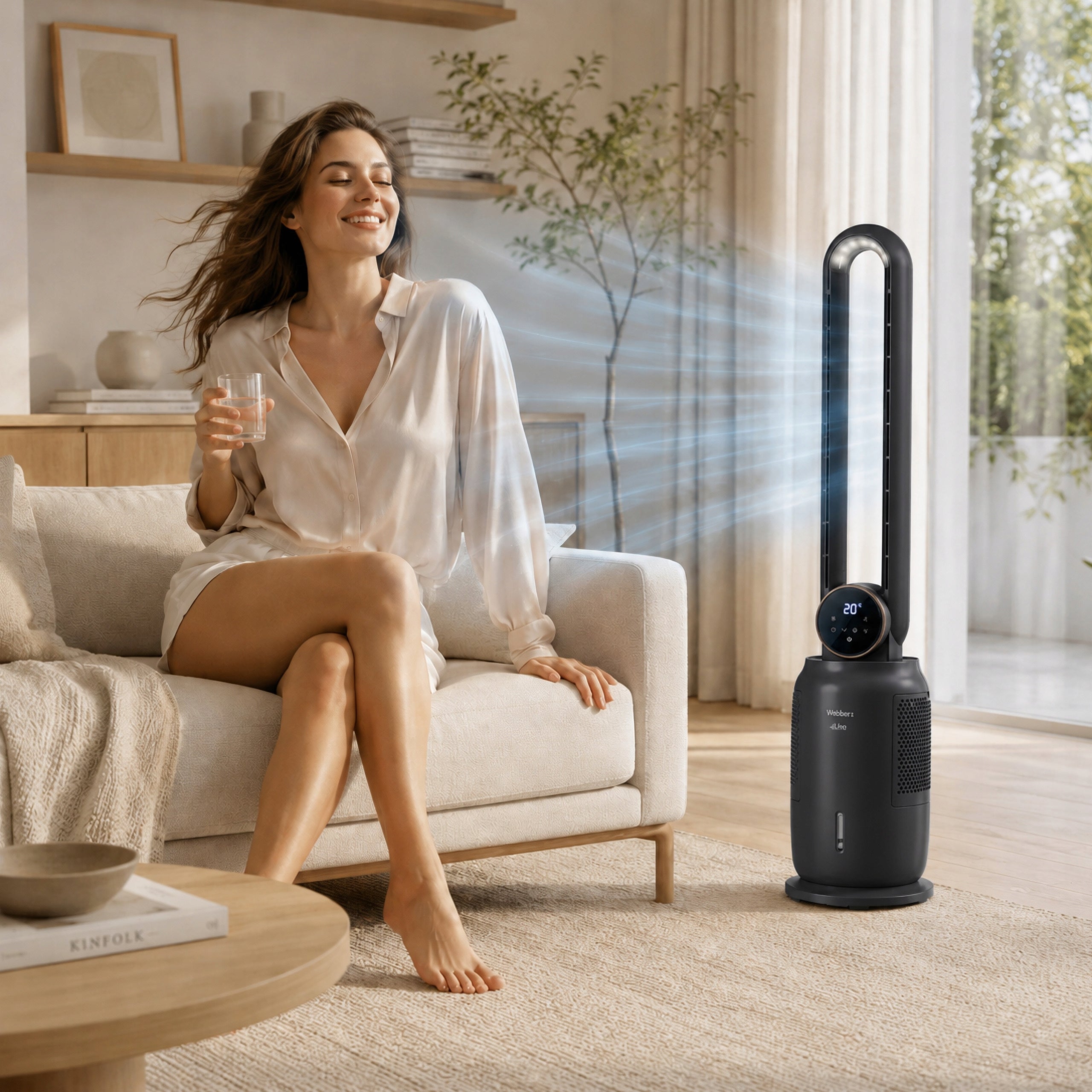 BLADELESS FAN WEBBER WB1840G COOLING HUMIDIFICATION IONIZATION 4in1 Model WB1840G