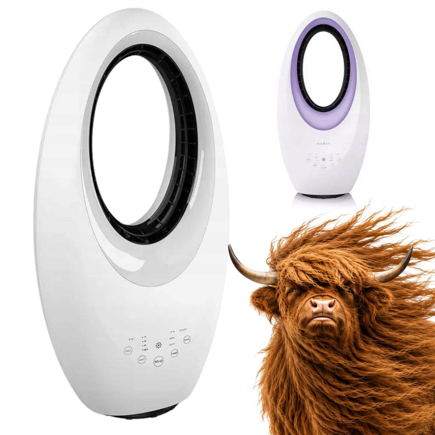 BLADELESS Fans Column Windmill Standing Quiet 50W + PILOT