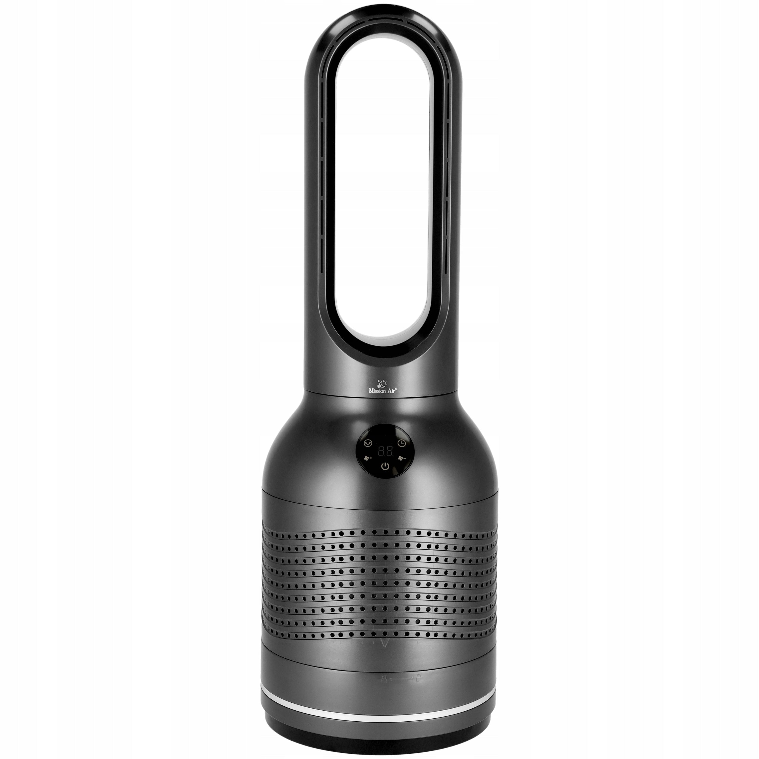 BLADELESS Floor FAN Column Standing Windmill 30W SWING GREY Manufacturer code Wentylator podłogowy Mission Air AirLoop Grey