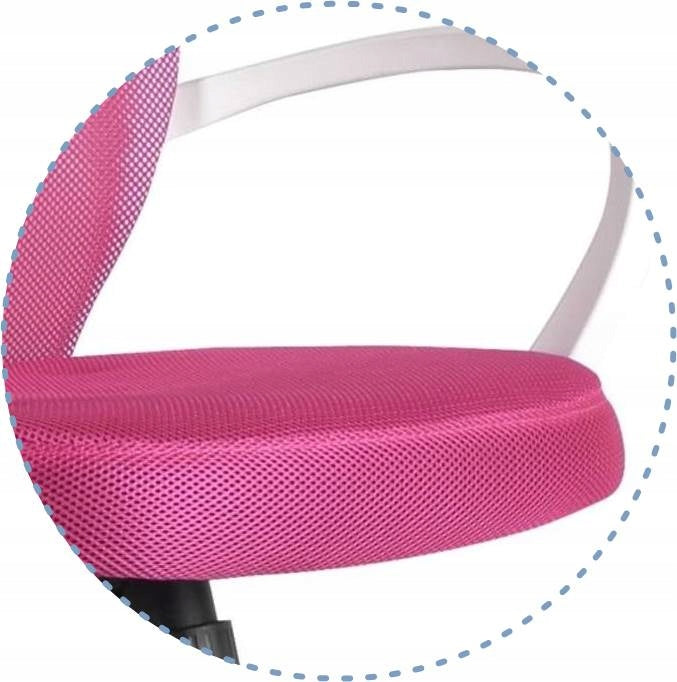 BLAIR Swivel Chair Pink Youth Upholstered Heart Desk Chair Manufacturer code KinMeb