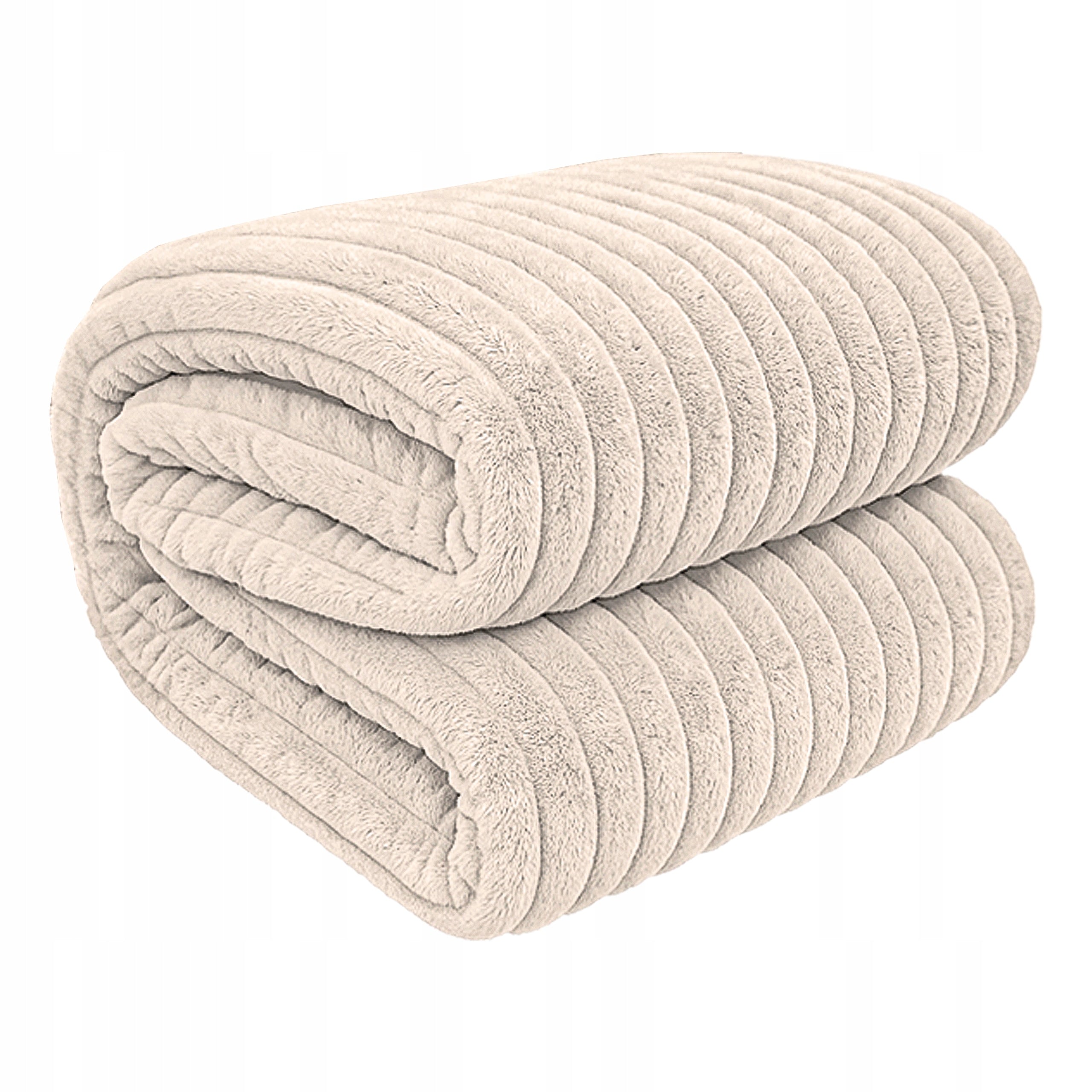BLANKET BEDSPREAD EMBOSSED COZY WARM PATTERN FOR GIFT LEA 160X200 ECRU