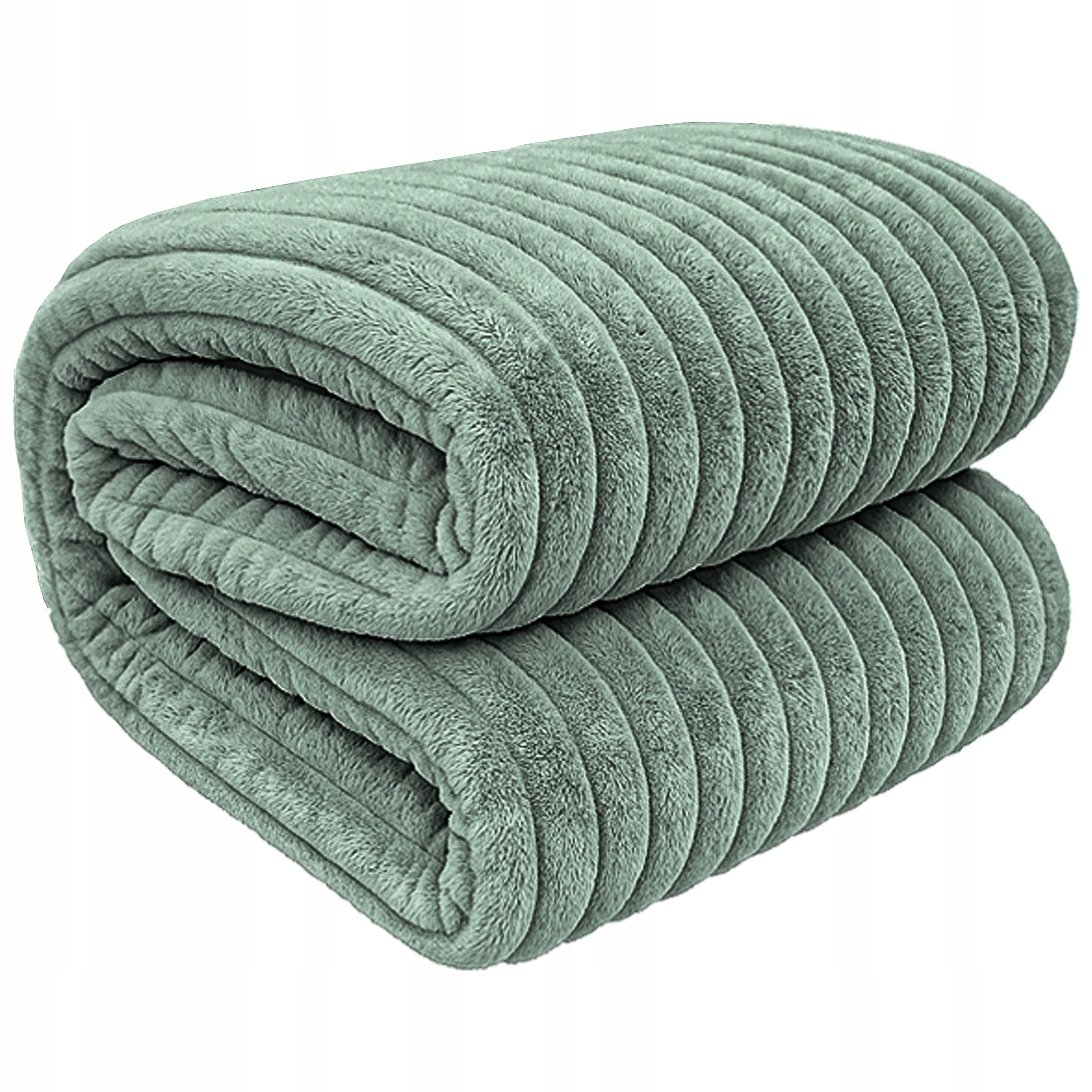 BLANKET BEDSPREAD EMBOSSED COZY WARM PATTERN FOR GIFT LEA 200X220 GREEN