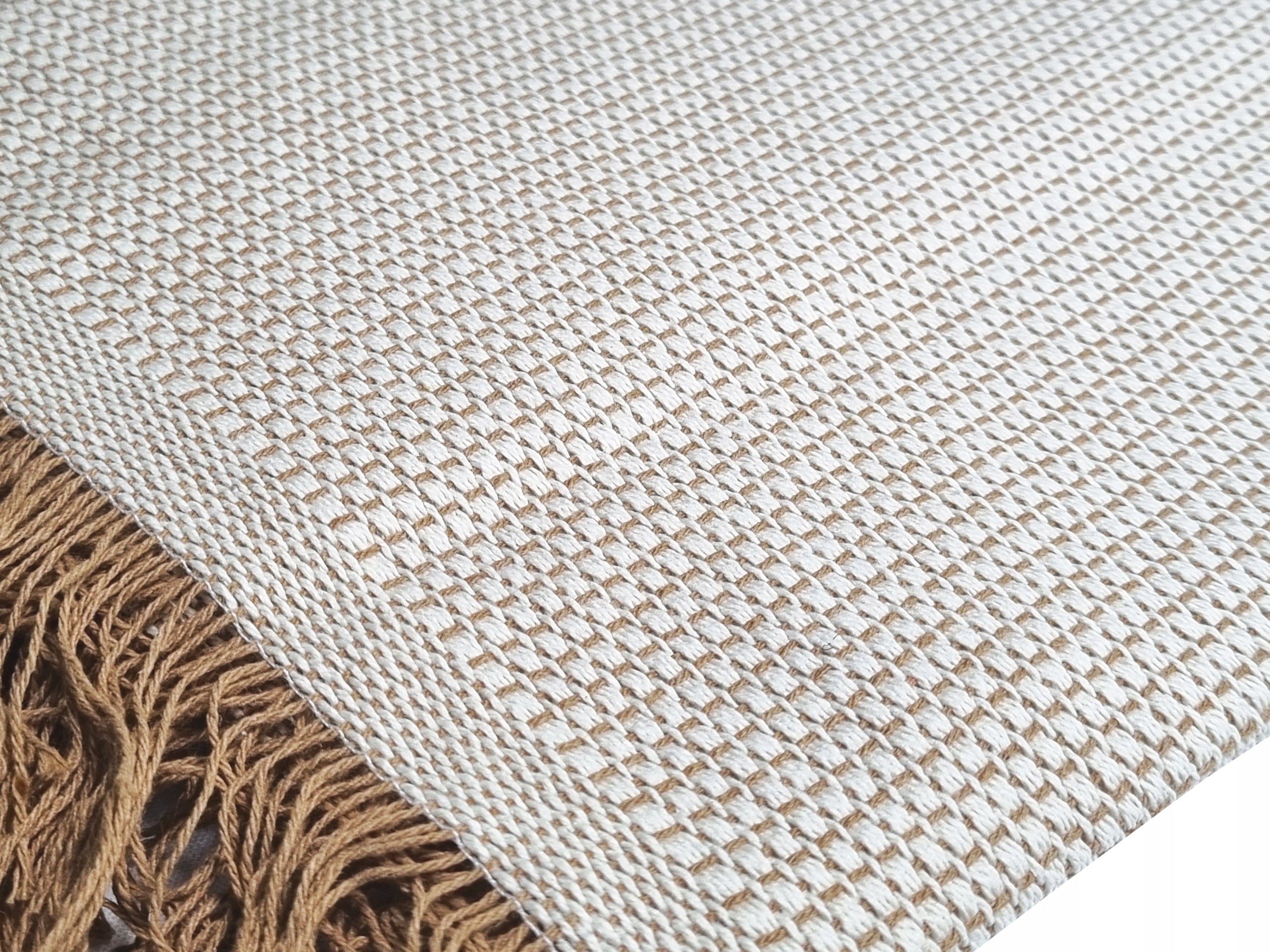 BLANKET, CREAM, BEIGE, LARGE, XXL, 260X300, CUBED, NATURAL SPANISH COTTON Packaging status original
