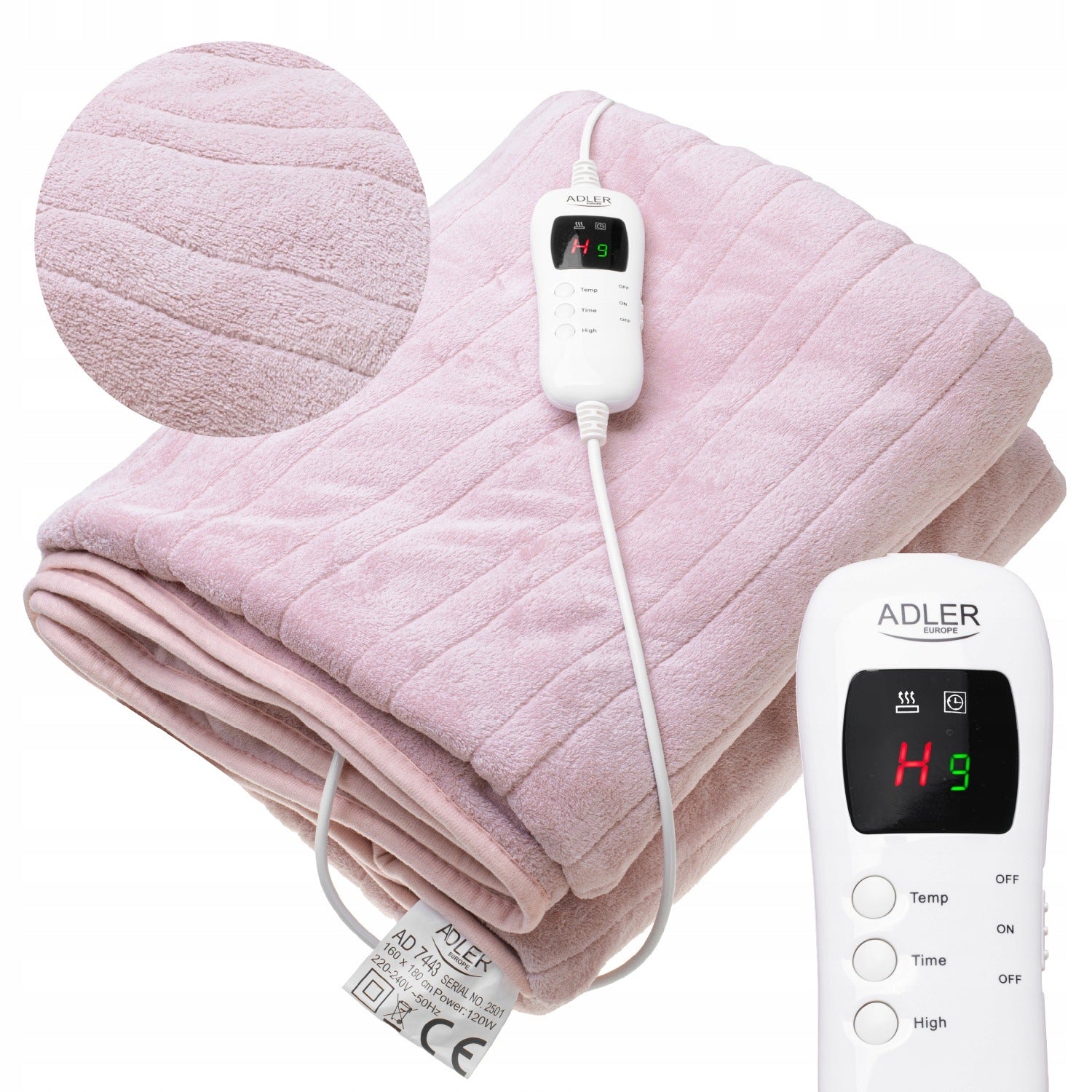 BLANKET ELECTRIC HEATING MAT LARGE SOFT 160x180 LCD REMOTE CONTROL