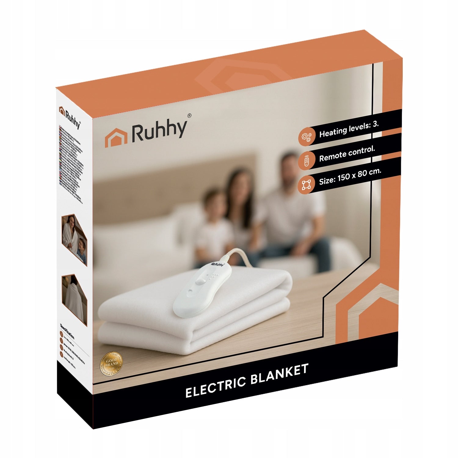 BLANKET ELECTRIC HEATING MAT SOFT HEATED 150 X 80 CM 3 MODES REMOTE CONTROL Medical device no