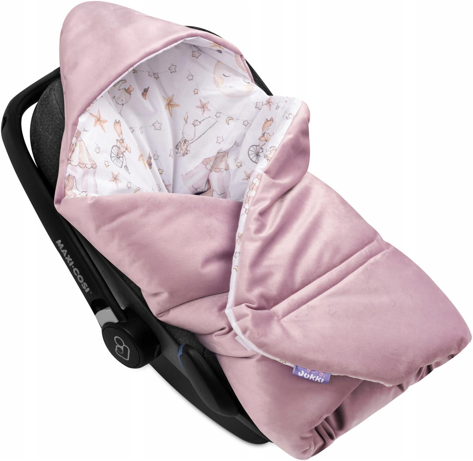 BLANKET FOR SEAT SWADDLE VELVET with hood