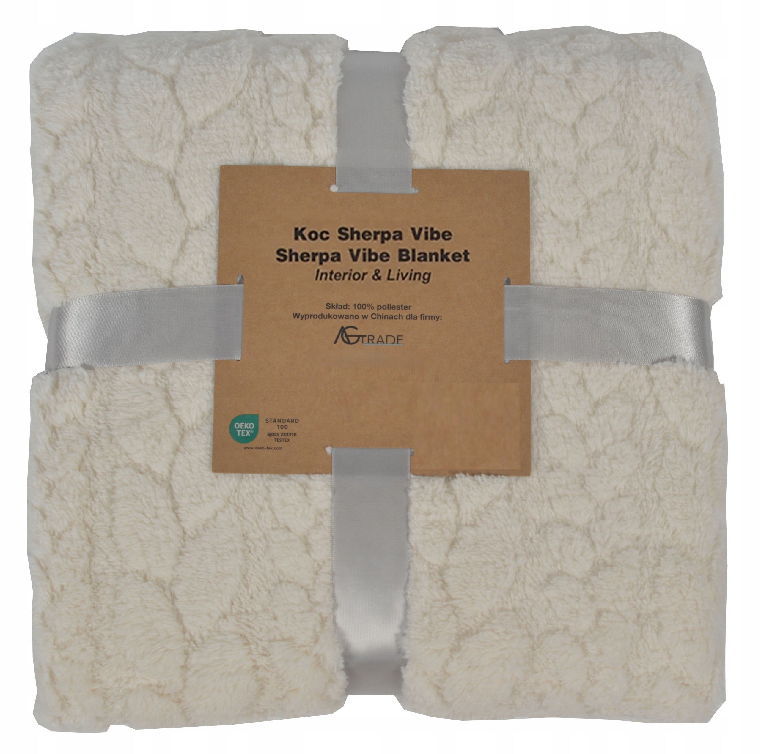 BLANKET PLAID BEDSPREAD WARM SOFT FOR GIFT FLUFFY 200X220 ECRU CREAM Manufacturer code AGTRADE SHERPA VIBE 200X220 ECRU