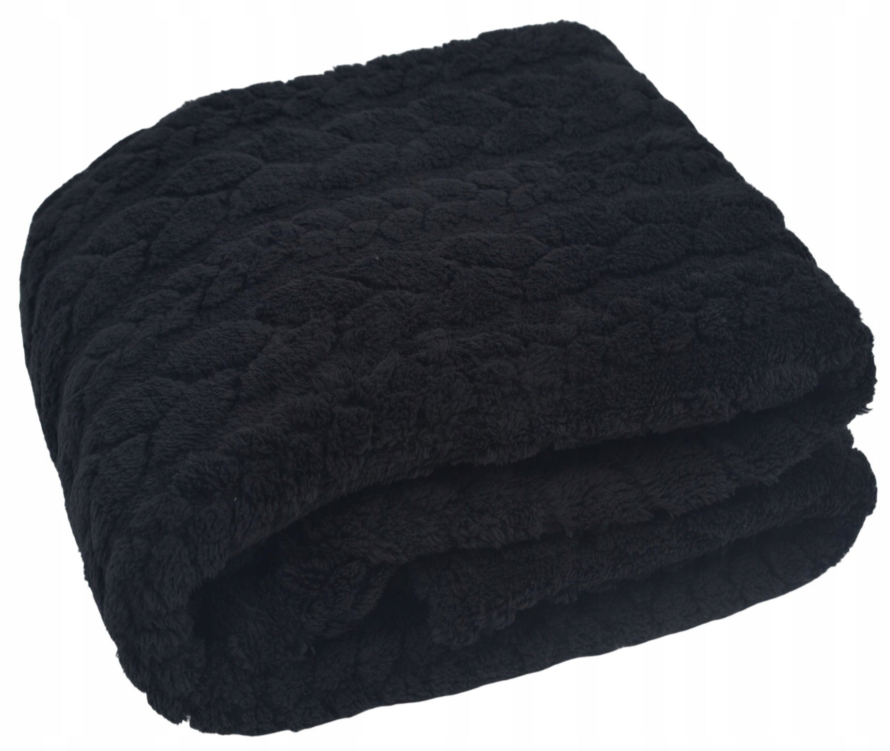 BLANKET PLAID BEDSPREAD WARM SOFT FOR GIFT FLUFFY 200x220 BLACK Manufacturer code AGTRADE SHERPA VIBE 200x220 CZARNY