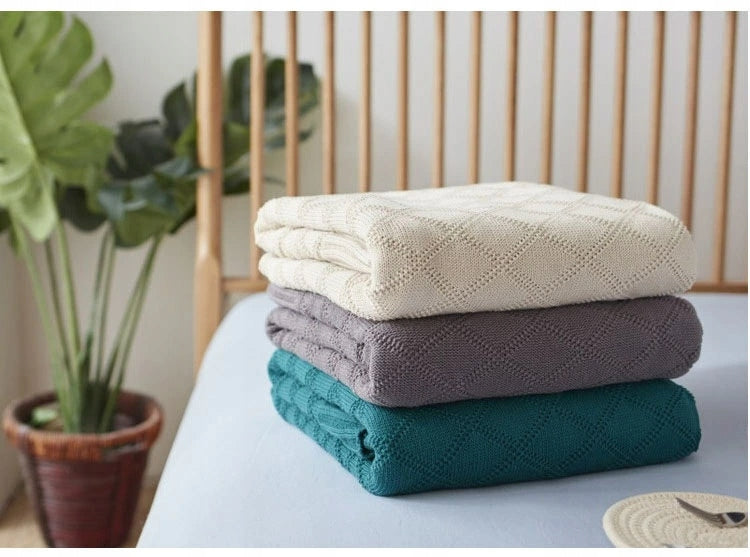 BLANKET PURE COTTON 100% 180cm pattern WAFER LOFT MOTHER'S DAY GIFT grey Manufacturer code wafel