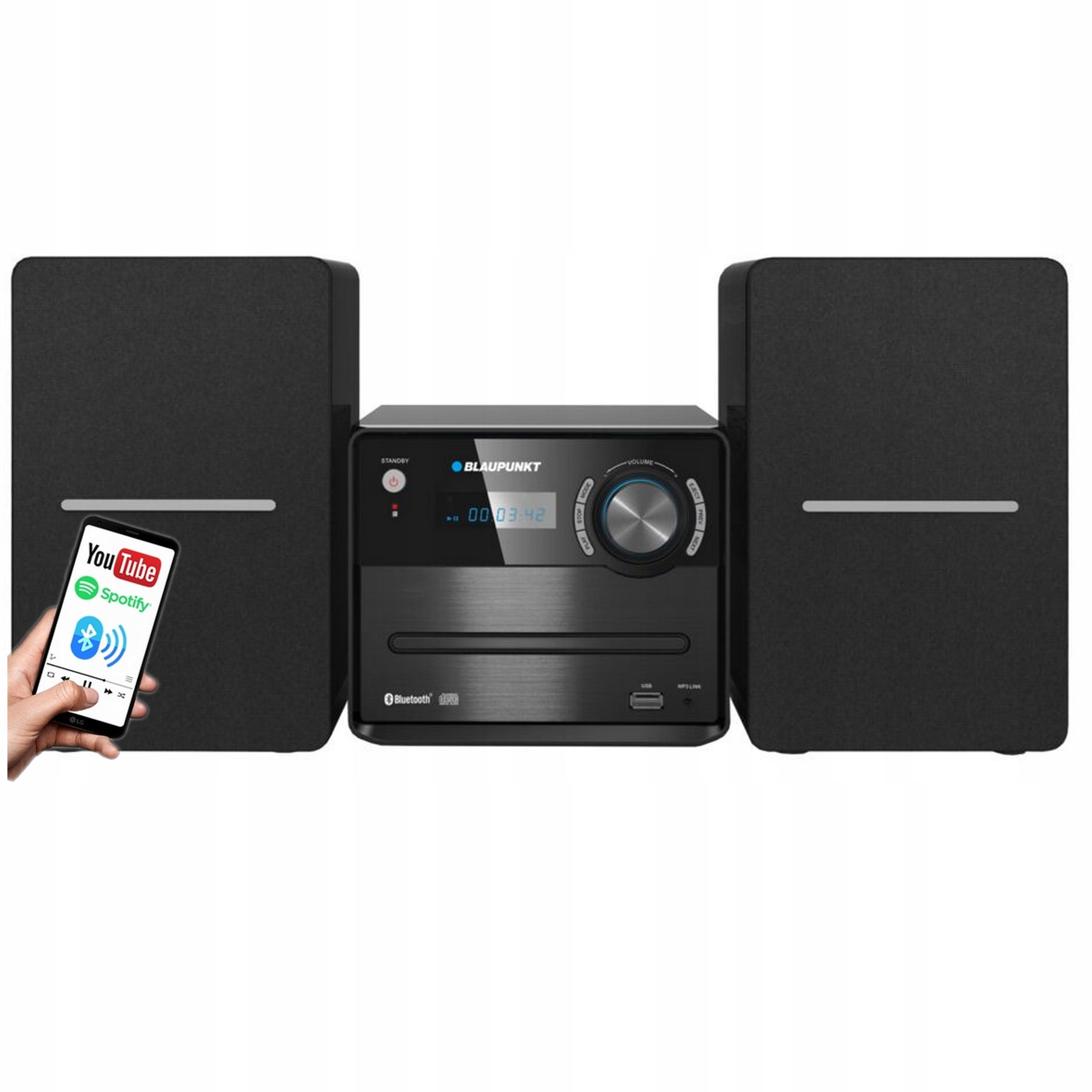 BLAUPUNKT MS13BT CD/MP3/FM/BT/USB/AUX/LED 30W STEREO + REMOTE CONTROL Manufacturer code MS13BT