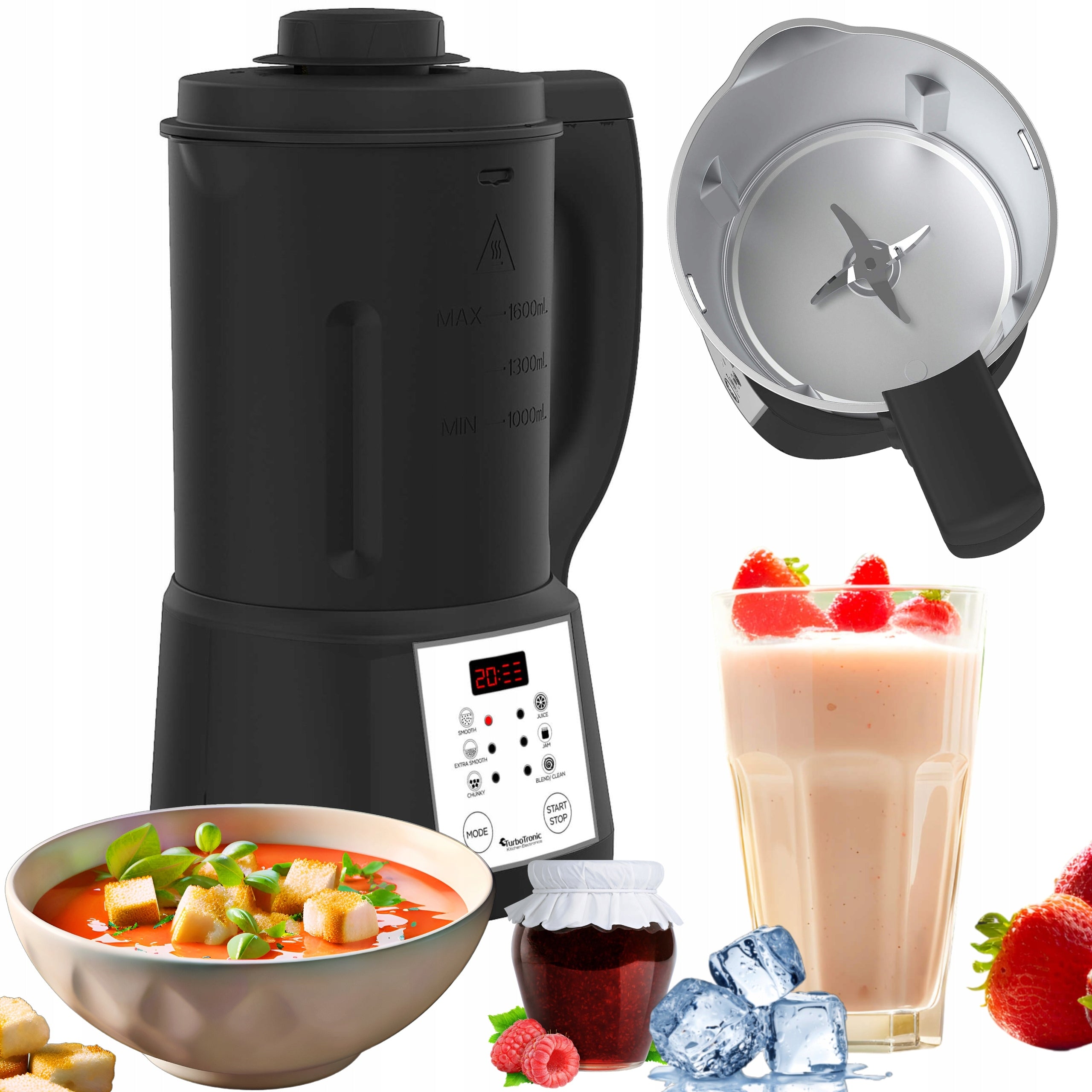 BLENDER CUP MIXER FOR COOKING SOUP MAKER 1,6L 1000W