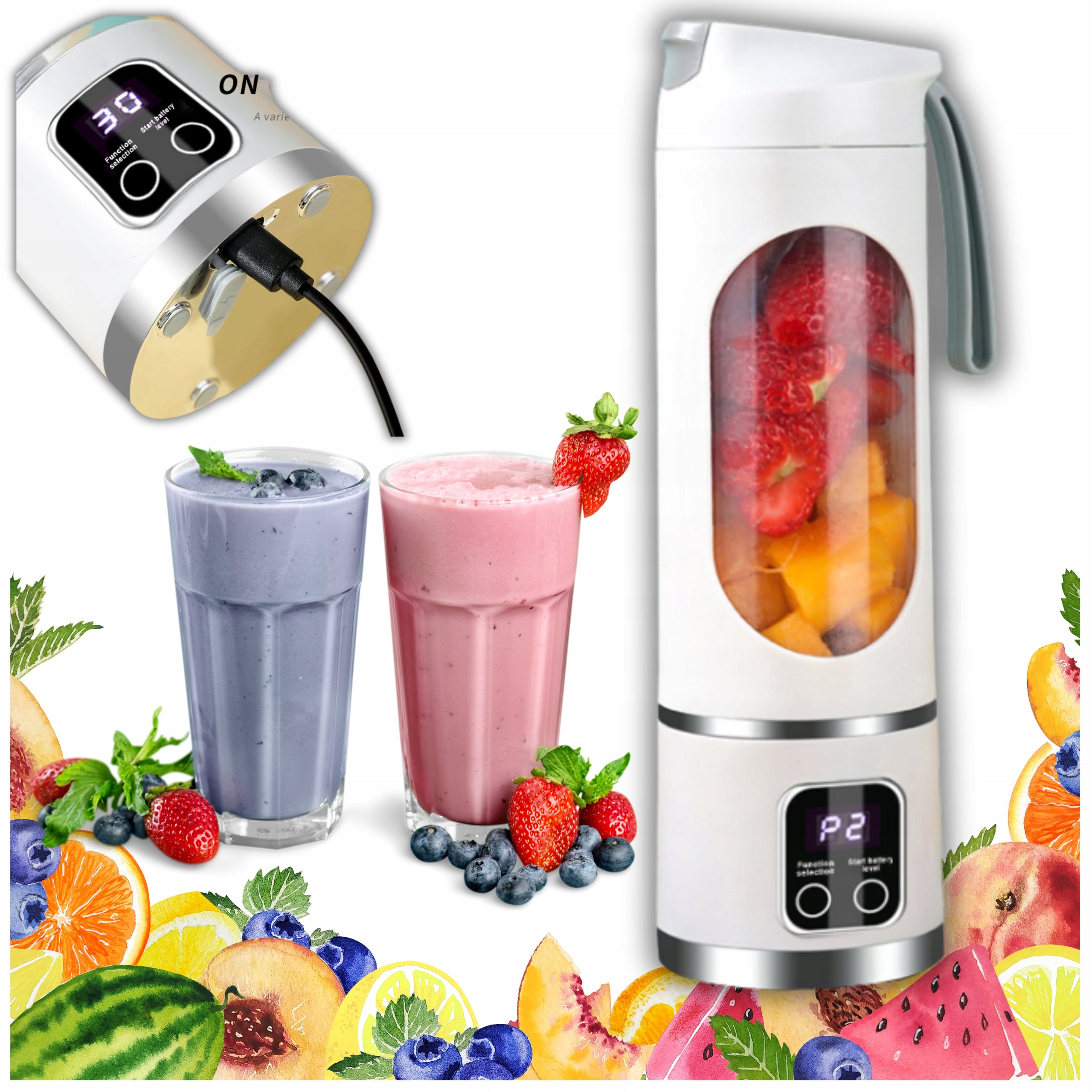 BLENDER CUP MIXER WIRELESS PORTABLE COCKTAIL JUICER