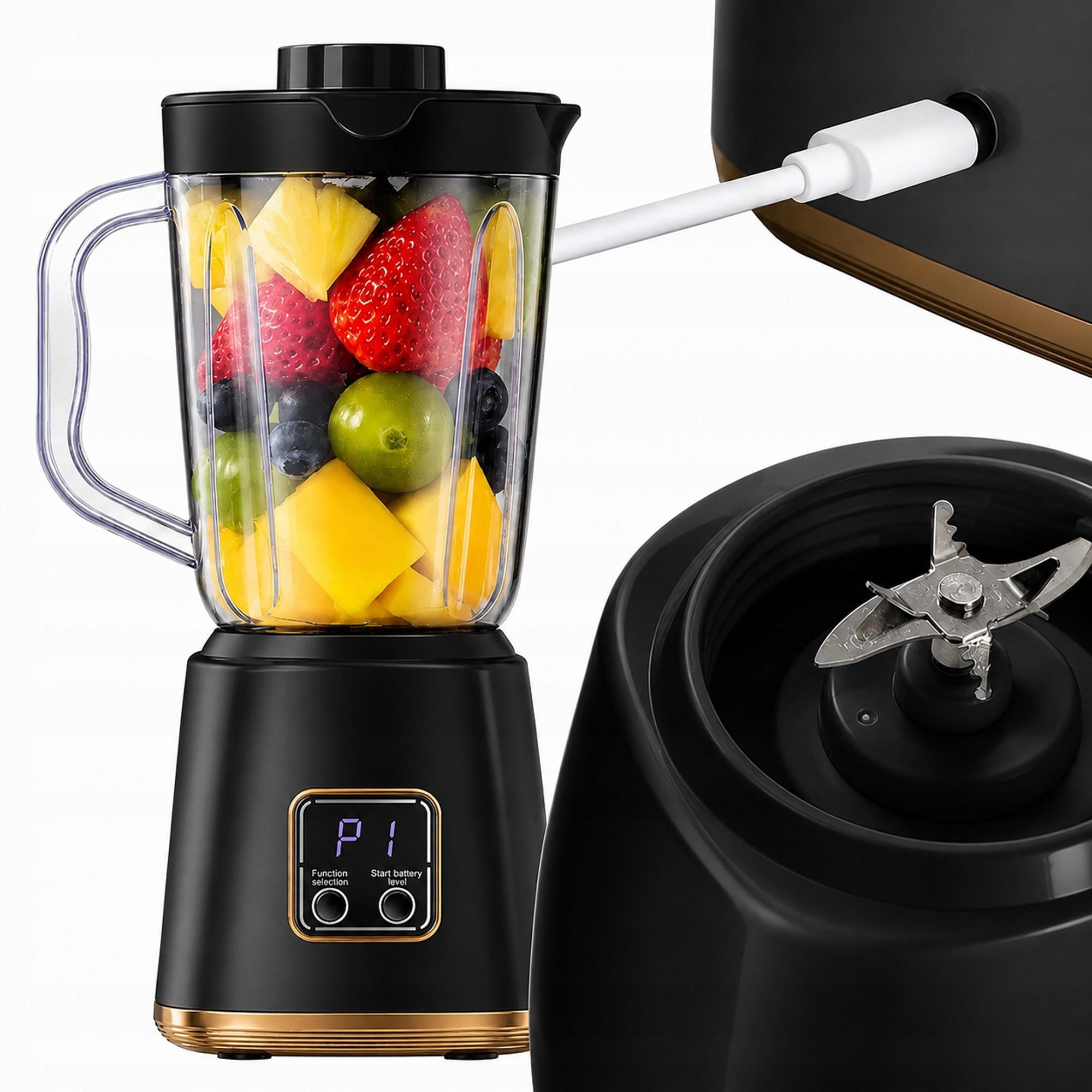 BLENDER FOR SMOOTHIE COCKTAIL CUP PORTABLE USB TRAVEL CONTAINER 600ML
