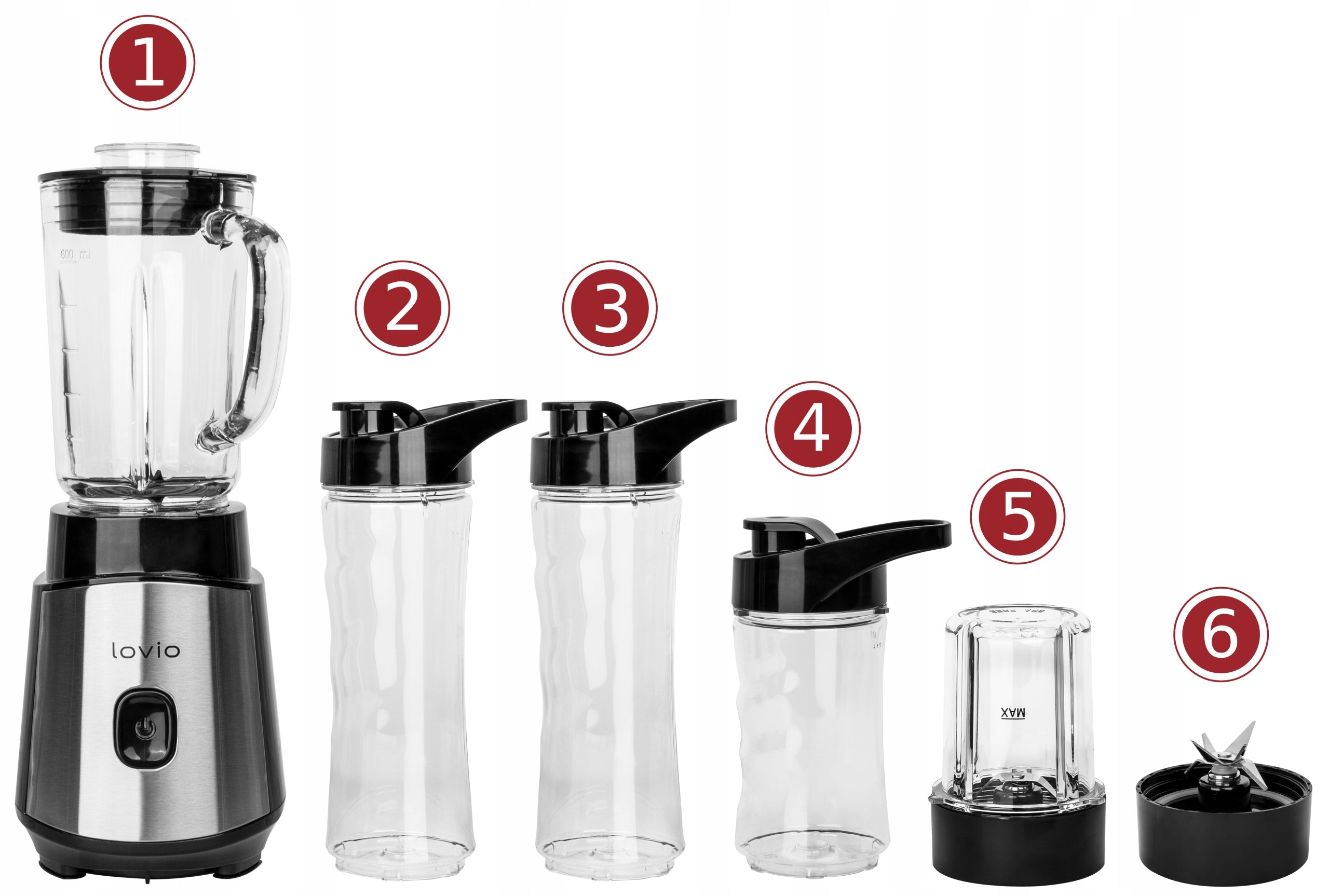 BLENDER GLASS 5in1 Coffee Grinder Cocktail Mixer SMOOTHIE Packaging status original