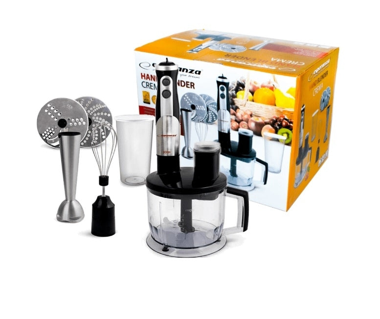 BLENDER HAND MIXER FOOD PROCESSOR ESPERANZA CREMA 800W SET