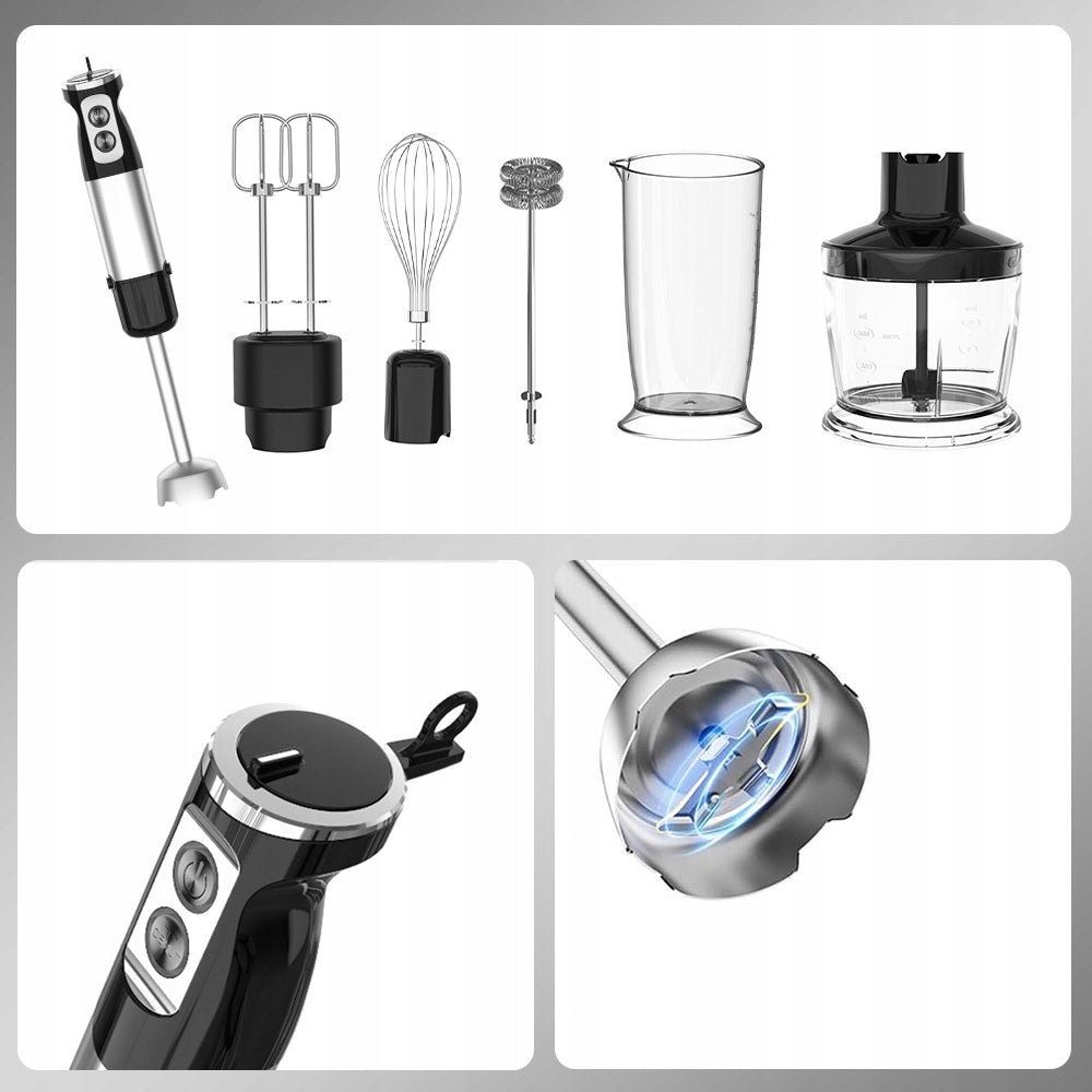 BLENDER HANDHELD KITCHEN MULTIFUNCTIONAL WATER BOTTLE MIXER ROBOT TURBO 600W 6in1 Packaging status original