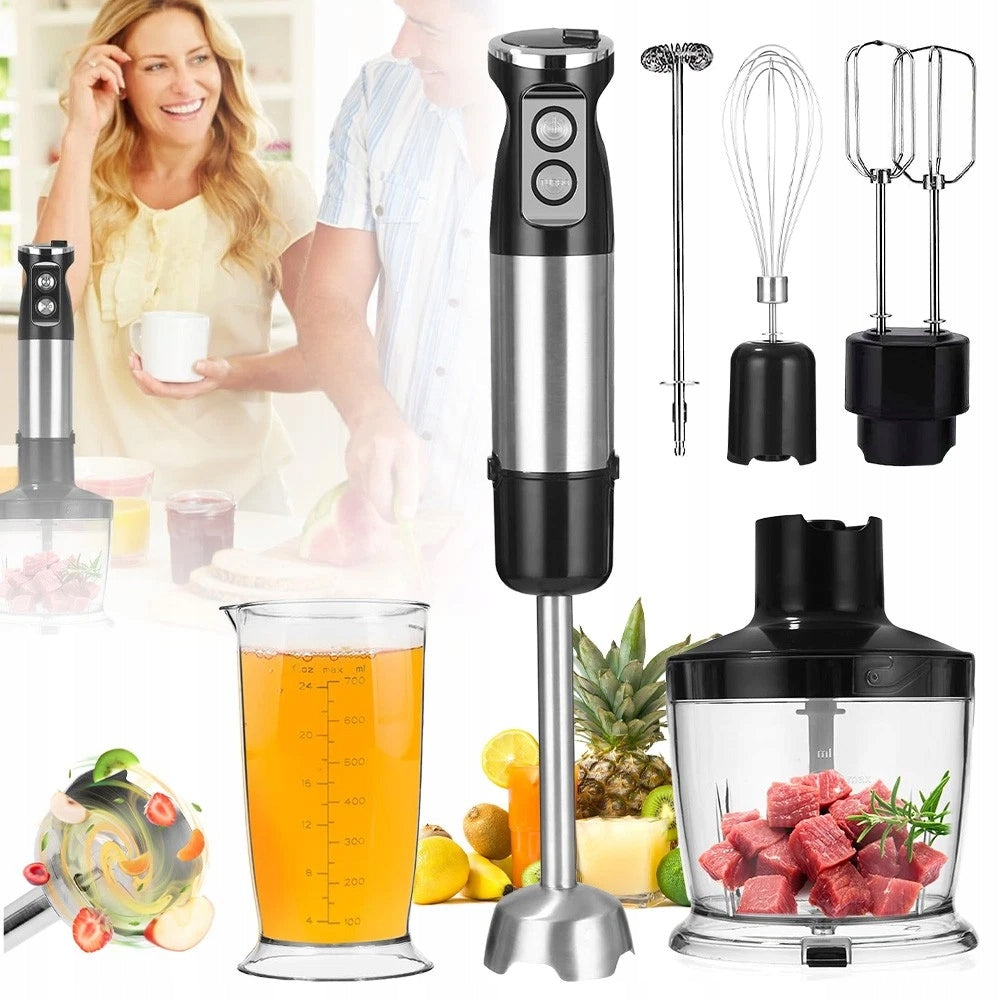 BLENDER HANDHELD KITCHEN MULTIFUNCTIONAL WATER BOTTLE MIXER ROBOT TURBO 600W 6in1