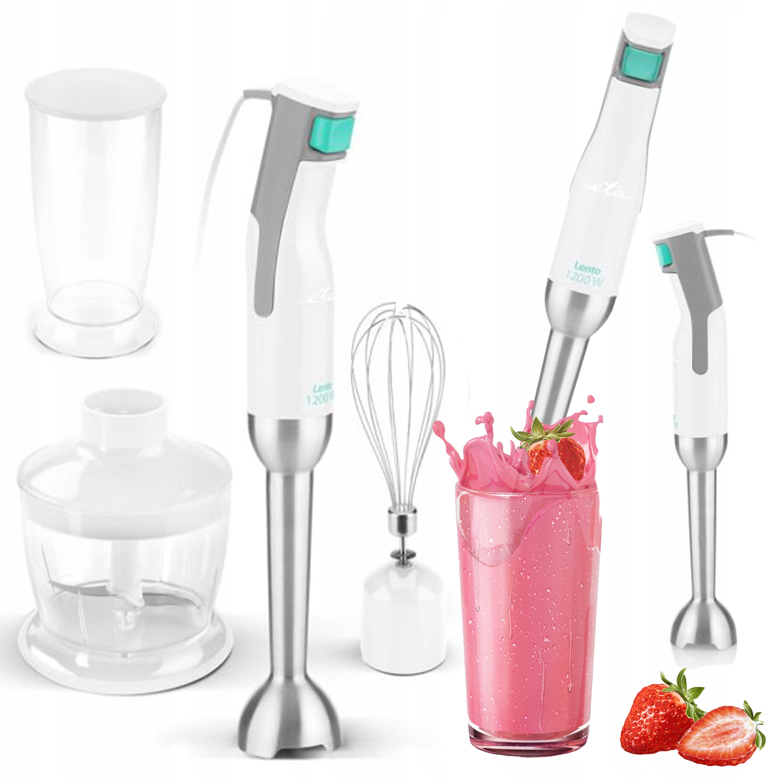 BLENDER HANDHELD MIXER MULTIFUNCTIONAL SHREDDER MALAXER 3in1 POWERFUL 1200W