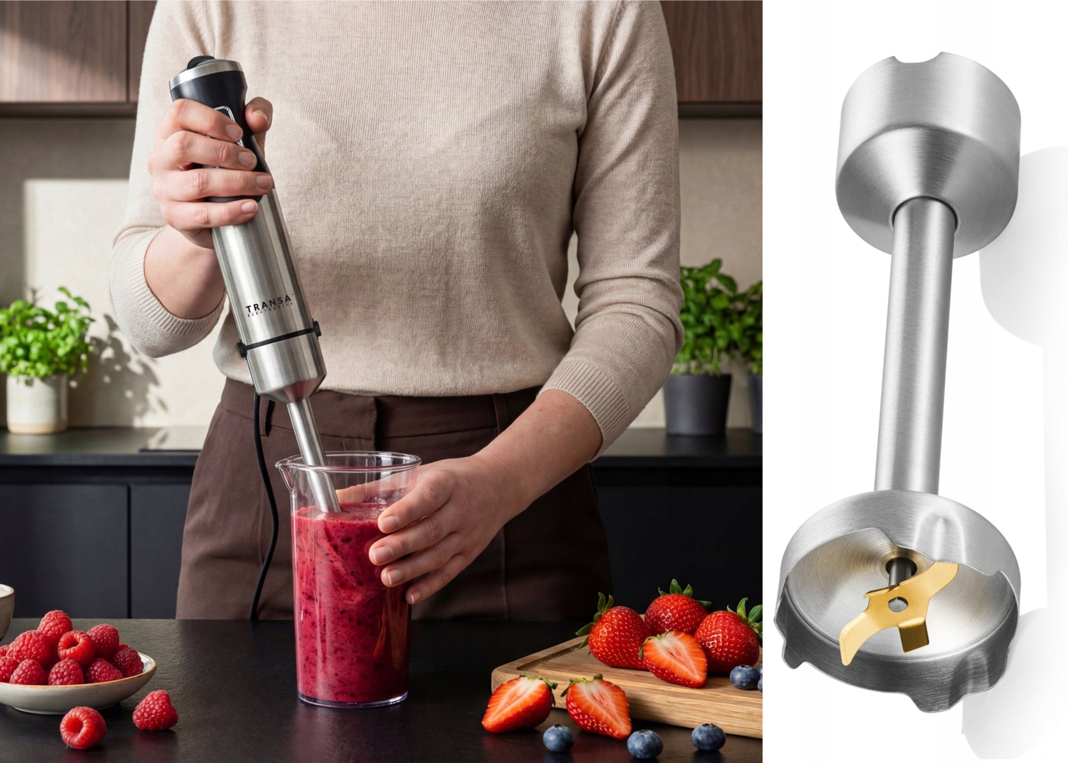 BLENDER HANDHELD MULTIFUNCTIONAL MIXER MALAXER SET 6in1 HIGH POWER 1800W Manufacturer code BT-14