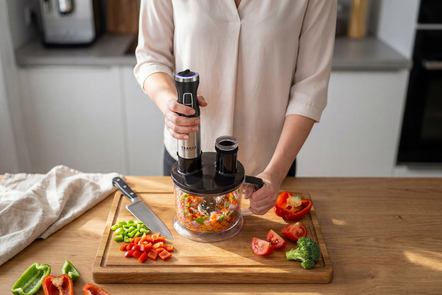 BLENDER HANDHELD MULTIFUNCTIONAL MIXER MALAXER SET 6in1 HIGH POWER 1800W Packaging status original