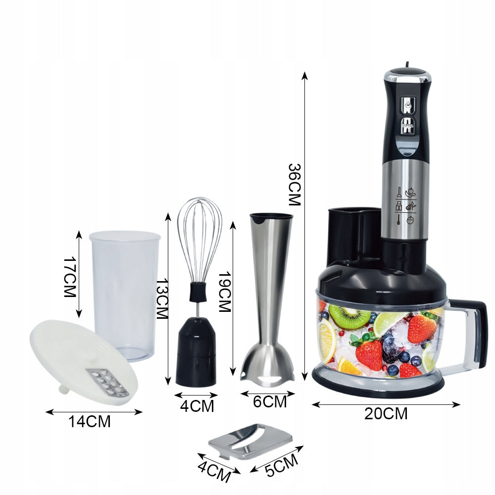 BLENDER HANDHELD MULTIFUNCTIONAL MIXER SHREDDER STRONG BLACK 1500W 6in1 Brand no brand