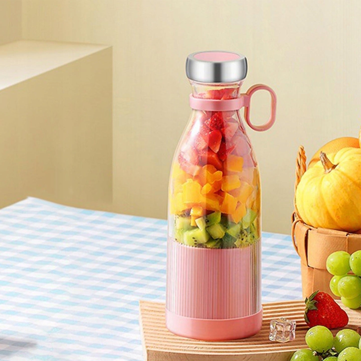 BLENDER PORTABLE MIXER SHAKER WIRELESS 3 in1 USB Juice Packaging status original