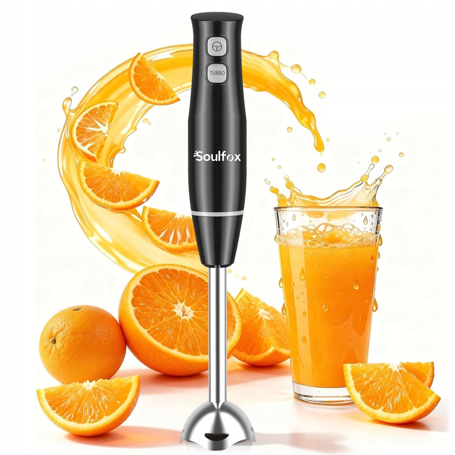 BLENDER RĘCZNY ROZDRABNIACZ MIKSER TURBO XXL czarny