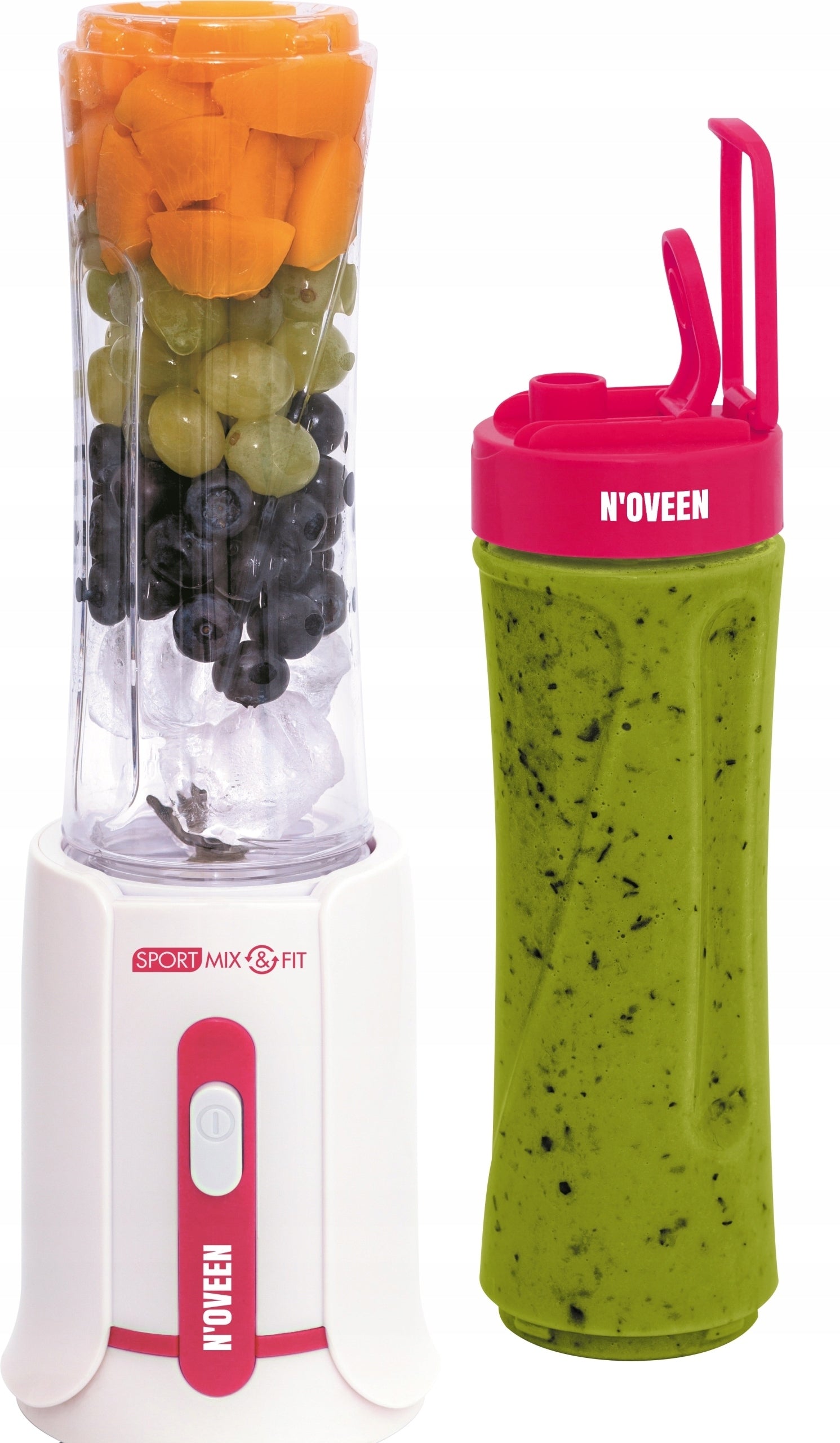 BLENDER SMOOTHIE COCKTAIL NOVEEN SB220 2 BOTTLES Brand N'oveen
