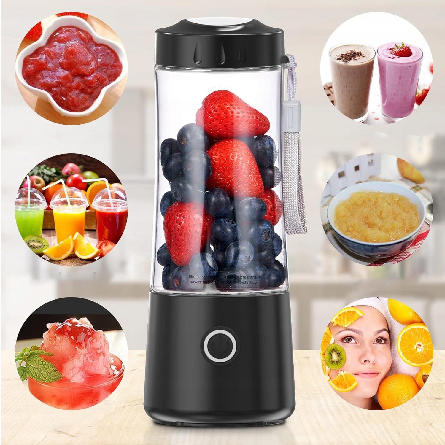 BLENDER TRAVEL BLENDER ELECTRIC MINI CUP BLENDER 400ML 4000MAH Brand no brand