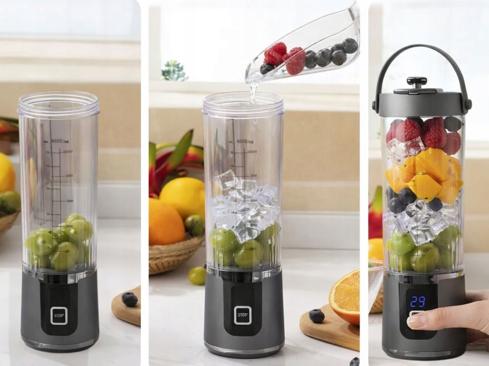 BLENDER USB MUG PORTABLE MIXER FOR SMOOTHIE COCKTAIL LED 500ml Packaging status original