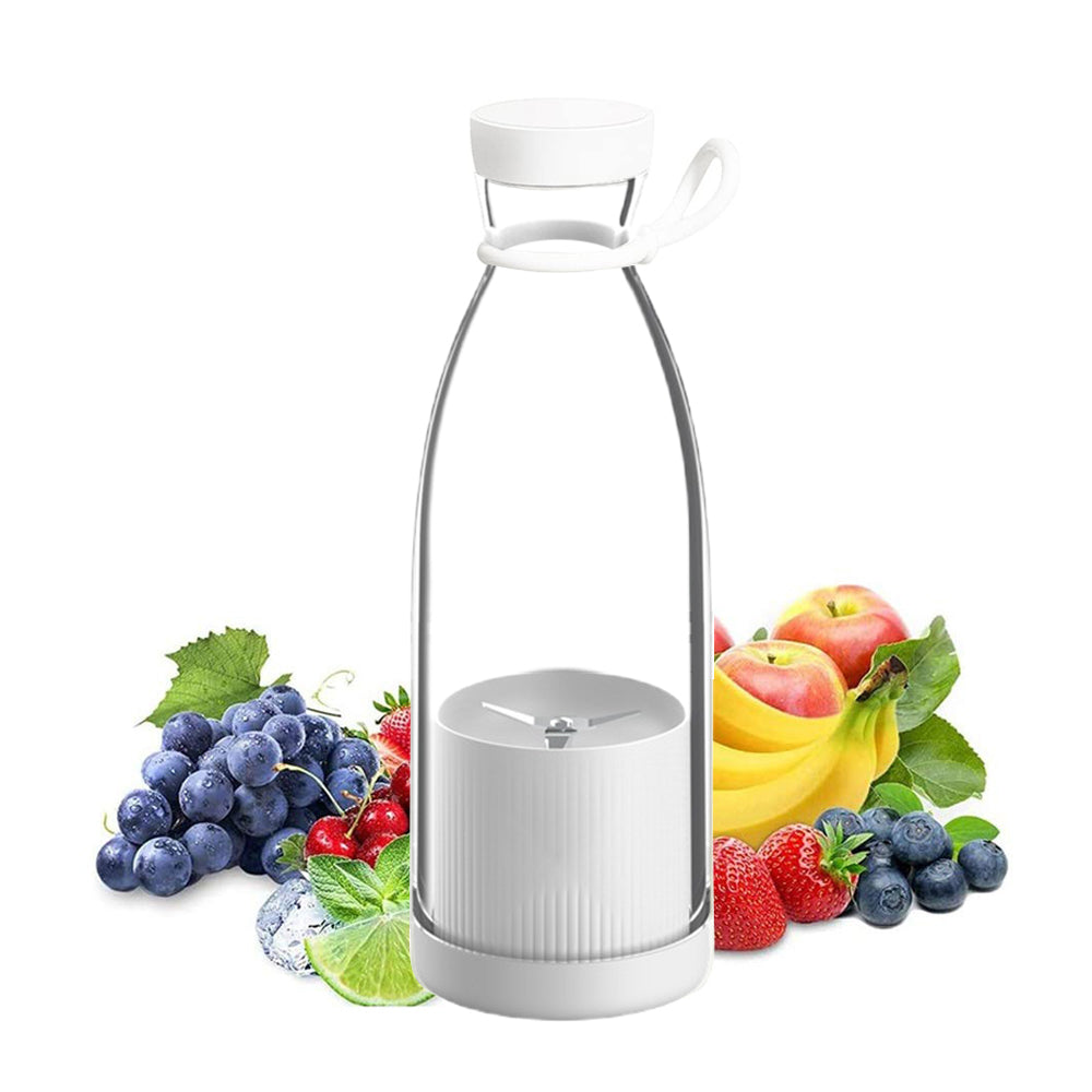 BLENDER USB PORTABLE WIRELESS 2 CUPS STRONG + CAP WITH MOUTHPIECE