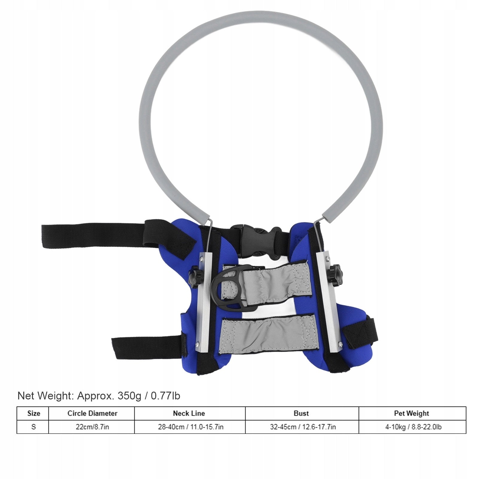 BLIND ANTI-COLLISION RING FOR PETS Color blue